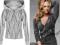 CH*NOWA bluza welur PULL & BEAR jasno szara L