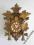 Zegar drewniany ręcznie rzeźbiony wiszący liście
