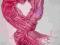 Apaszka szalik wrzosowy-różowy w paseczki ładny