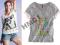 *H&M* T-shirt_SZARY_z nadrukiem_34/X_NOWY!