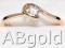 ABgold pierścionek brylant 0,10ct żółte złoto w24h