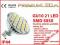 Żarówka GU10 21 LED SMD 5050 IP44 Zimna 24 60 80