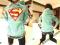 C0165 Green Bluza kaptur Supermenka Superwoman UNI