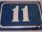 Przedwojenna tabliczka emaliowana numer dom 11