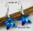 SWAROVSKI rozgwiazda BERMUDA BLUE kolczyki srebro