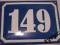 Przedwojenna tabliczka emaliowana numer dom 149