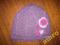 H&M fioletowa czapeczka dla córeczki_6-12miesi