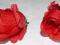 RÓŻA czerwona główka - kwiat sztuczny 2 sztuki