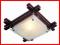 LAMPA PLAFON EDISON 27cm x 27cm WENGE