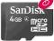 SanDisk KARTA PAMIECI 4GB MICRO SD Class 4 wys24h