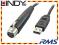 Kabel przejscie adapter USB na XLR Lindy 6105 - 5m