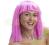 Peruka  różowa proste włosy z grzywką   Kraków