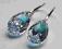 Swarovski Migdał 22mm Kolczyki ~ Aurore Boreale ~