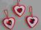 Serca, serduszka na przylepiec - 3 szt.