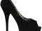 BUTY GWIAZD ZABÓJCZE 13,5cm PUMP PEEP TOE BLACK 39