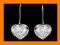 PIĘKNE SREBRNE KOLCZYKI SERCE, SERDUSZKO - LUCID