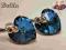 Swarovski kolczyki serca bermuda blue  bigle serca