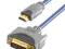 Kabel HDMI / DVI 3m Jakość 24K 99,99% SKLEPY W-WA