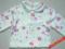 kremowy sweterek-bluzka w kwiatki r.68