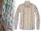 TOPMAN ~ PRESTIGE MOCCA VERTICAL STRIPED SHIRT ~ L