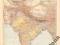 Indie, Tybet. EFEKTOWNA 118-LETNIA mapa z 1893 R.