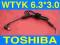 b kabel wtyk końcówka TOSHIBA 6.3x3.0mm w-wa ORYG.