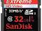 SANDISK EXTREME 32 GB KLASY 10, 30 mbs NOWA .