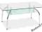 Ława szklana Lena szkło hartowane chrom