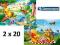 CLEMENTONI # PUZZLE disney 2 x 20el KUBUS # 24705