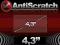 Folia AntiScratch PRZEKĄTNA 4,3"  +szmatka