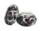 PD227 Lampwork koraliki modułowe biało-czarne 9x