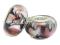 PD276 Lampwork koraliki modułowe ze smugami róż