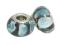 PD321 Lampwork koraliki modułowe z kropkami niebi