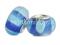 PD368 Lampwork koraliki modułowe ze wzorem niebie