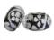 PD374 Lampwork koraliki modułowe ze wzorem czarne
