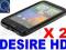 HTC DESIRE HD 2 x MOCNY GEL BLACK MATT + 2 x FOLIA