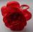Czerwona róża z satyny z gumką