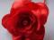 Czerwona róża z satyny z gumką