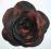 Róża z tafty (brąz, czerń, miedź)