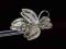 Ażurowa broszka w kształcie kwiatka - srebro