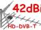 ANTENA TELEWIZYJNA UHF DVB-T 42dBi WZMACNIACZ LNA
