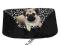 DOG BED CAROO 70x55cm BLACK/WHITE TX-38303