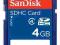 Nowa Sandisk SD, SDHC 4GB Karta Pamieci 15MB/s