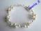 BRANSOLETKA Z PEREŁEK NATURALNYCH BIAŁYCH-OKAZJA