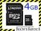 KINGSTON KARTA MicroSD 4GB SD + ADAPTER BSTOK 894