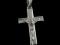 Krzyżyk srebrny z Chrystustem Włoski 3,5cm Duży