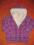 Fioletowa bluza z miłym futerkiem 128cm