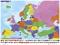 Mapa Europy - Flagi - SUPER plakat 50x40 cm