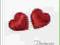 aplikacje SERDUSZKA z falbanką   SATYNA 20mm serca