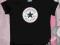 CONVERSE Czarny t-shirt bluzka koszulka 98/104